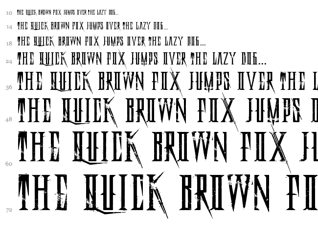 Deadly Black Chain font waterfall
